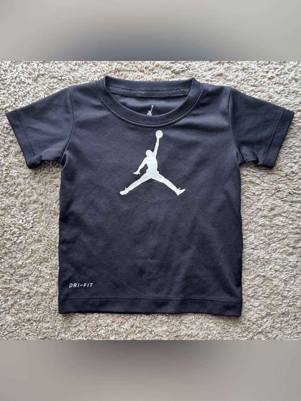 Jordan Baby 12M Black Dri-FIT Jumpman Short Sleeve Shirt